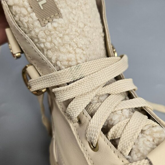 SOREL Caribou X Cozy Lace Up Boot Bleached Ceramic Oatmeal Beige Size 8.5 - Picture 6 of 15